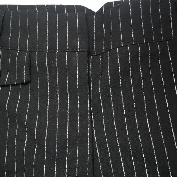 NWT Cleo Petite Ladies Size 10P Black w/ Silver Stripes Wide Leg Pants - Picture 8 of 13